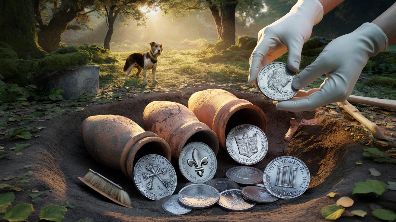 Incredibile. Nel bosco trova sepolti quattro vasi del Settecento. Contengono più di 7000 monete d’argento. Le consegna al municipio. Chi le nascose? Che monete sono?