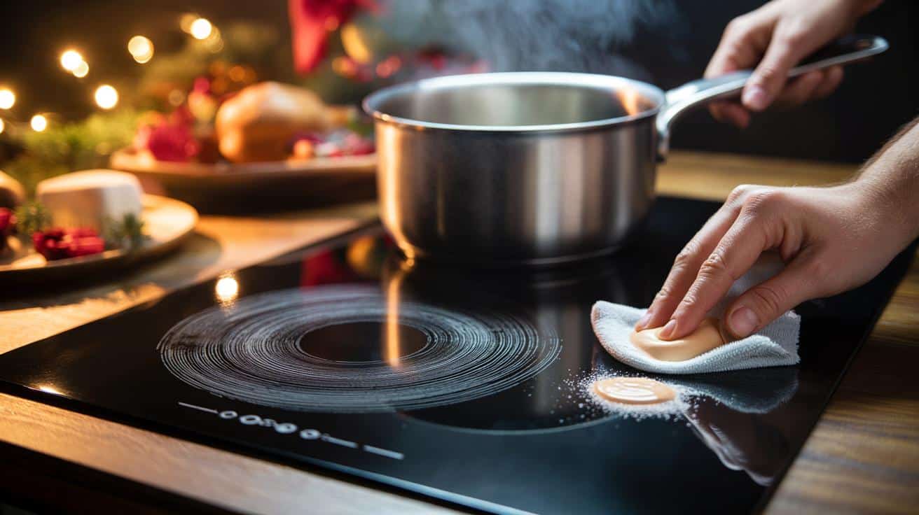 Sembra pulito, ma le righe restano” : dicembre 2025 ti sta rovinando il piano in vetroceramica?